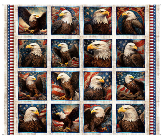 American Eagle Picture Patches Panel American Eagle Picture Patches Panel